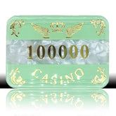 (現品)プレートチップ透明アクリル製 長方形チップコイン