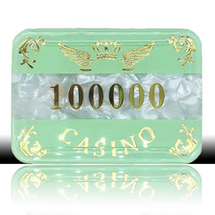 (現品)プレートチップ透明アクリル製 長方形チップコイン