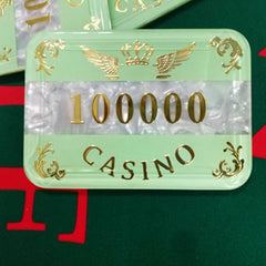 (現品)プレートチップ透明アクリル製 長方形チップコイン