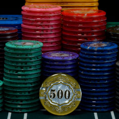 (現品)アクリルチップ25枚セット 円形 高級アクリル製 クリスタル調 テキサスホールデムチップ