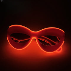(現品)キャットアイ型 発光メガネ ダンスパーティー用 クラブ/フェス/結婚式/ハロウィン/KTV