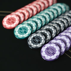 (現品)セラミック製チップ25枚セット 高級セラミック製 テキサスホールデム チップ 39mm 高額面用