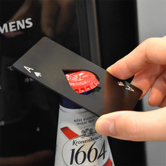 (現品)2in1 カジノ風ポーカーカードデザイン ビールオープナー+冷蔵庫マグネット 小物ギフト 2枚セット