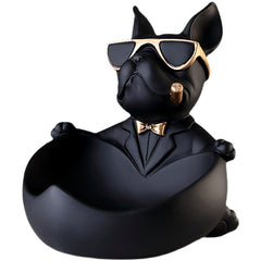 (現品)ブルドッグ キー&小物 収納トレイ 置物