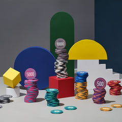 (現品)セラミックチップ 25枚セット テキサスホールデム 額面入り 43MM