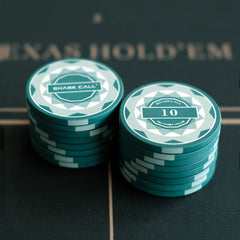 (現品)セラミック製チップ25枚セット 高級セラミック製 テキサスホールデム チップ 39mm 高額面用