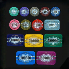 (現品)アクリルチップ25枚セット 円形 高級アクリル製 クリスタル調 テキサスホールデムチップ