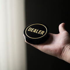 (現品)高級水晶製 カジノ テキサスホールデム ディーラーボタン プレイヤーチップ マーカー 圧着器