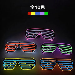 (現品)10色発光 無線LEDメガネ ダンスパーティー用 クラブ/フェス/結婚式/ハロウィン/KTV