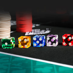 (現品)10枚セット 19mm 大型アクリルサイコロ 角型デザイン カジノ用 高級感