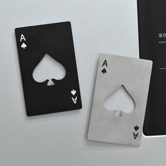 (現品)2in1 カジノ風ポーカーカードデザイン ビールオープナー+冷蔵庫マグネット 小物ギフト 2枚セット