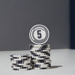 (現品)セラミックチップ 25枚セット テキサスホールデム 額面入り 43MM