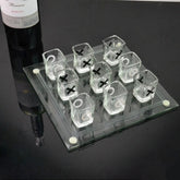 (現品)バー用パーティーグッズ XOスクエアグラス三目並べゲーム付き