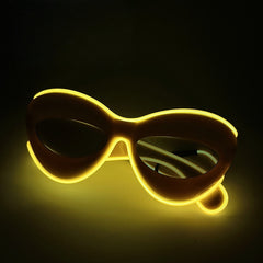 (現品)キャットアイ型 発光メガネ ダンスパーティー用 クラブ/フェス/結婚式/ハロウィン/KTV