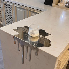 (現品)高級感 メタル 流動的な水滴 立体オーナメント バー装飾品