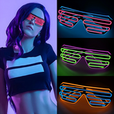 (現品)10色発光 無線LEDメガネ ダンスパーティー用 クラブ/フェス/結婚式/ハロウィン/KTV