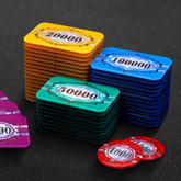 (現品)プレートチップ10枚セット高級アクリル製 クリスタル調 高額面用