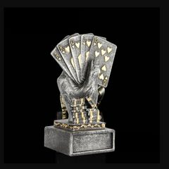 (現品)テキサスホールデム 優勝トロフィー 賞品セット カジノイベント記念 3色