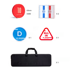 (現品)すぐ遊べるポーカーグッズセット 高級セラミック製チップ300枚セット テキサスホールデムチップ43mm チップ額面有り/無し