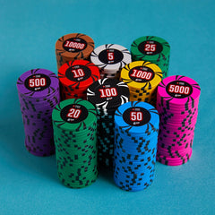 （オリジナルデザイン） ポーカーチップクレイ製　ミニマムロット100枚