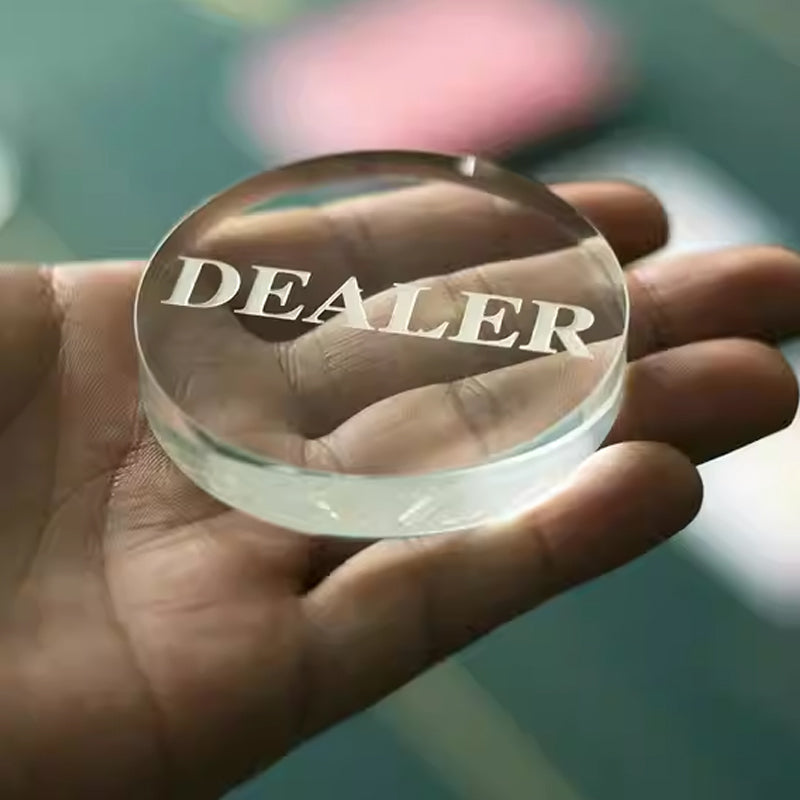 （現品）娯楽道具 高透過度ガラス製 ディーラーカードホルダー Mサイズ